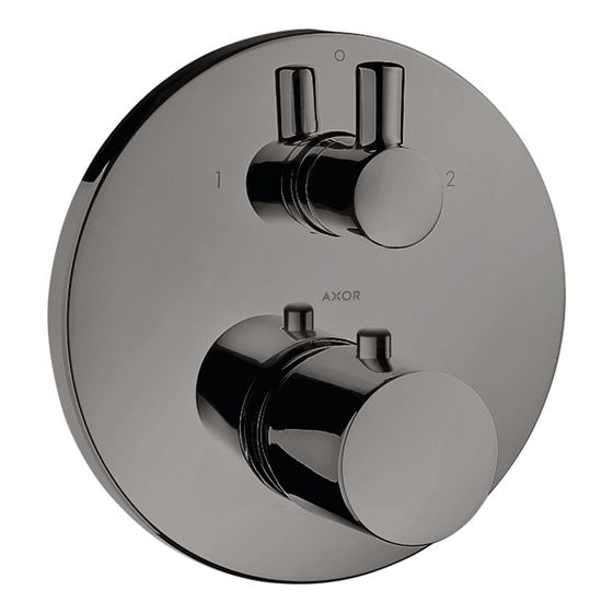 Hansgrohe AXOR Uno Thermostat Unterputz, 29l/min, Ab- und Umstellventil, Polished Black Chrome