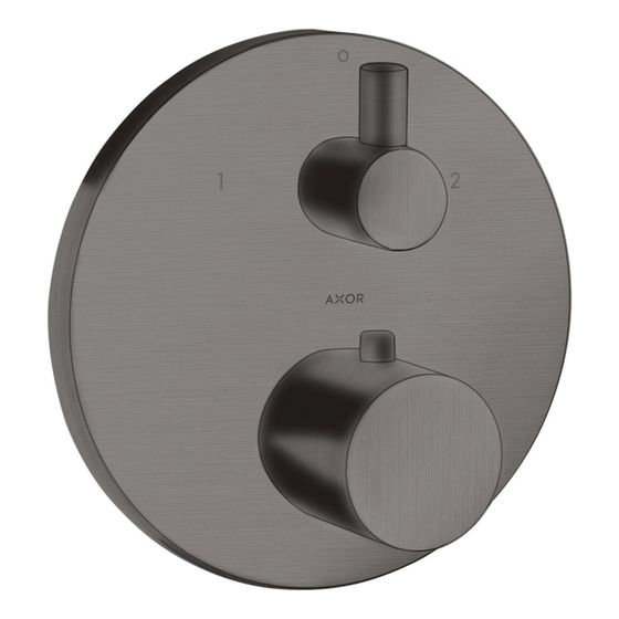 Hansgrohe AXOR Uno Thermostat Unterputz, 29l/min, Ab- und Umstellventil, Brushed Black Chrome