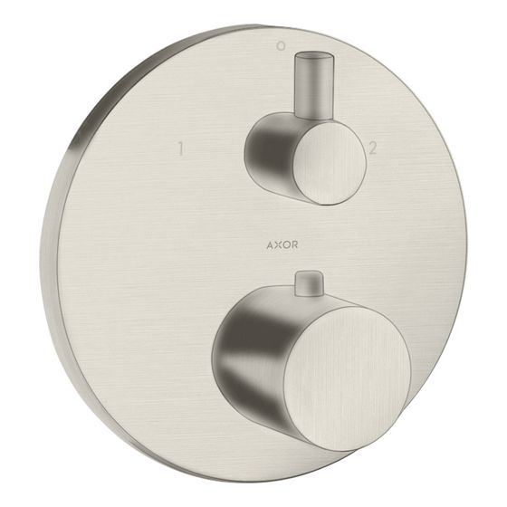 Hansgrohe AXOR Uno Thermostat Unterputz, 29l/min, Ab- und Umstellventil, Edelstahl Optic