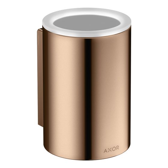 Hansgrohe Zahnputzbecher AXOR Universal Circular, 114x84x76mm, Metall/Glas, Polished Red Gold