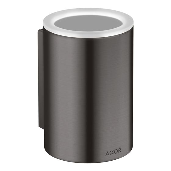 Hansgrohe Zahnputzbecher AXOR Universal Circular, 114x84x76mm, Metall/Glas, Brushed Black Chrome