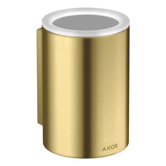 Hansgrohe Zahnputzbecher AXOR Universal Circular, 114x84x76mm, Metall/Glas, Brushed Brass