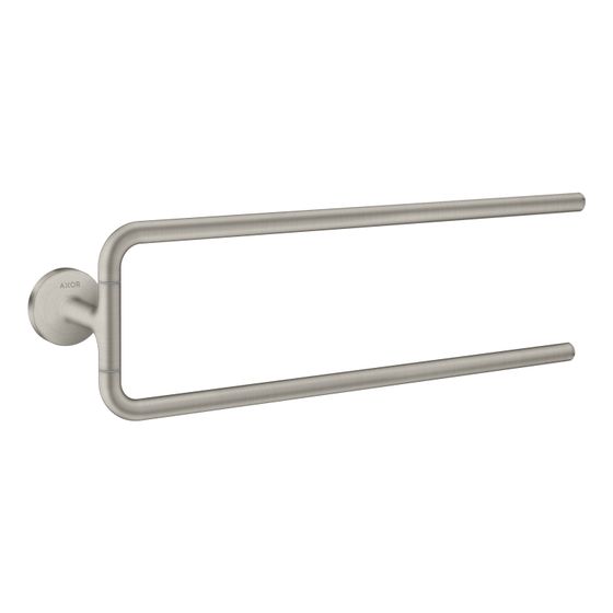Hansgrohe AXOR Universal Circular Handtuchhalter zweiarmig, 490mm, Metall, Edelstahl Optic