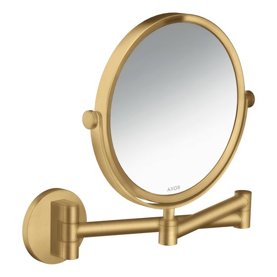 Hansgrohe AXOR Universal Circular Rasierspiegel, 5-fach Vergrößerung, neigbar, schwenkbar, Brushed Gold Optic