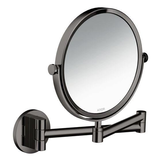 Hansgrohe AXOR Universal Circular Rasierspiegel, 5-fach Vergrößerung, neigbar, schwenkbar, Polished Black Chrome