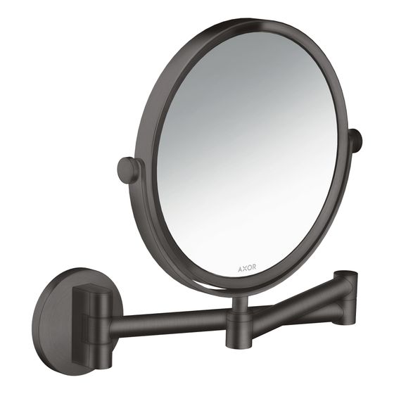 Hansgrohe AXOR Universal Circular Rasierspiegel, 5-fach Vergrößerung, neigbar, schwenkbar, Brushed Black Chrome