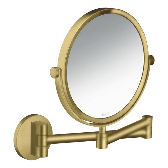 Hansgrohe AXOR Universal Circular Rasierspiegel, 5-fach Vergrößerung, neigbar, schwenkbar, Brushed Brass