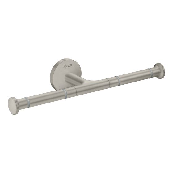 Hansgrohe AXOR Universal Circular Toilettenpapierhalter doppelt, Wandmontage, Edelstahl Optic
