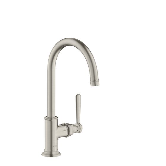Hansgrohe AXOR Montreux Einhebel-Waschtischmischer 210mm, 5l/min, Hebelgriff, Ablaufgarnitur, Edelstahl Optic