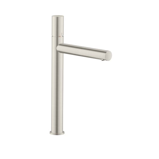 Hansgrohe AXOR Uno Einhebel-Waschtischmischer 260mm, 5l/min, für Aufsatzwaschtische, Zerogriff, Ablaufgarnitur, Edelstahl Optic