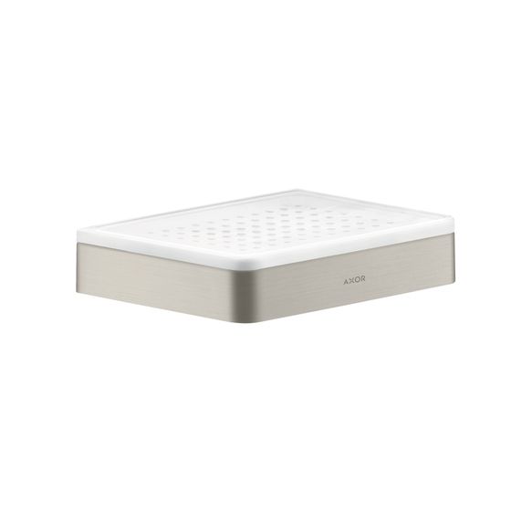 Hansgrohe AXOR Universal Softsquare Seifenschale/ Ablage,152x32x110mm, Keramik, Edelstahl Optic