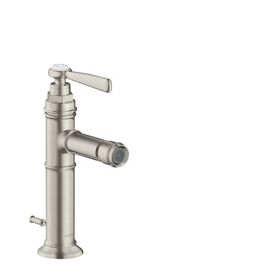 Hansgrohe AXOR Montreux Einhebel-Bidetmischer, 5l/min, Hebelgriff, Zugstangen-Ablaufgarnitur, Edelstahl Optic