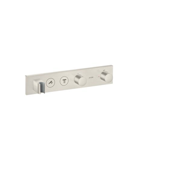Hansgrohe AXOR ShowerSolutions Thermostatmodul Select 460x90mm, Unterputz für 2 Verbraucher, Edelstahl Optic