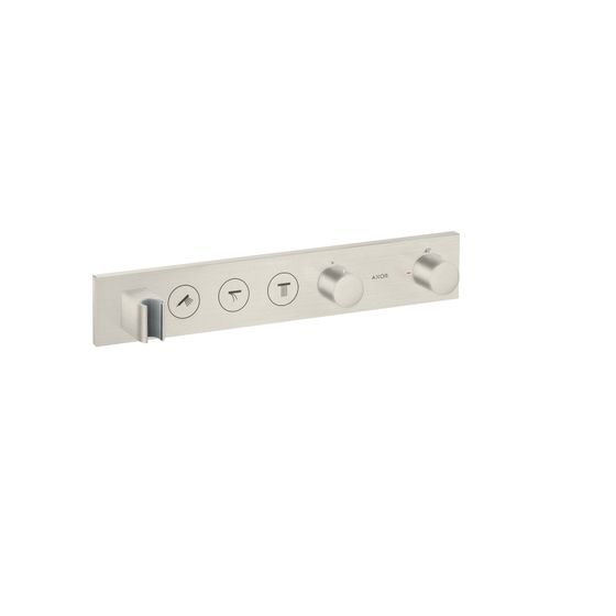 Hansgrohe AXOR ShowerSolutions Thermostatmodul Select 530x90mm, Unterputz für 3 Verbraucher, Edelstahl Optic