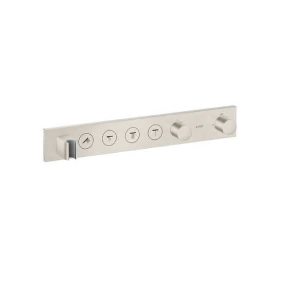 Hansgrohe AXOR ShowerSolutions Thermostatmodul Select 600x90mm, Unterputz für 4 Verbraucher, Edelstahl Optic
