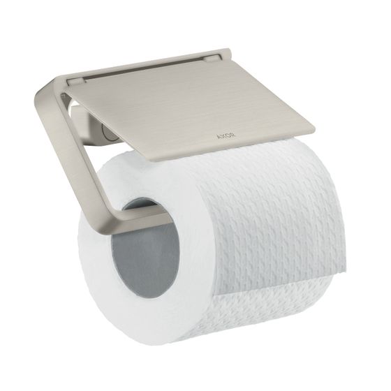 Hansgrohe AXOR Universal Softsquare Toilettenpapierhalter, Deckel, Edelstahl Optic