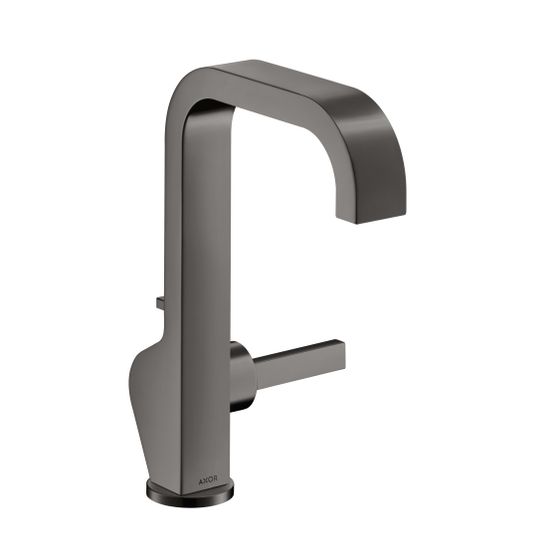 Hansgrohe AXOR Citterio Einhebel-Waschtischmischer 190mm, 5l/min, Pin-Griff, Zugstangen-Ablaufgarnitur, Polished Black Chrome