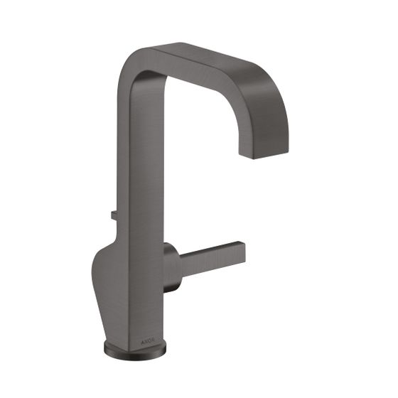 Hansgrohe AXOR Citterio Einhebel-Waschtischmischer 190mm, 5l/min, Pin-Griff, Zugstangen-Ablaufgarnitur, Brushed Black Chrome