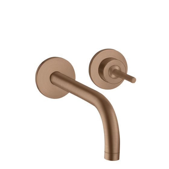 Hansgrohe AXOR Uno Einhebel-Waschtischmischer Unterputz, 5l/min, Auslauf 225mm, Rosetten, Brushed Red Gold