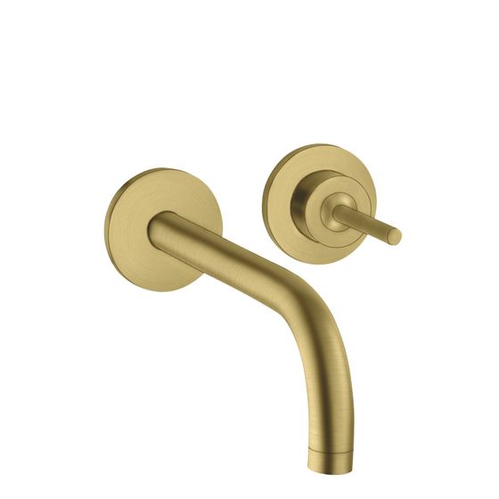 Hansgrohe AXOR Uno Einhebel-Waschtischmischer Unterputz, 5l/min, Auslauf 225mm, Rosetten, Brushed Brass