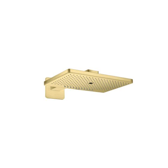 Hansgrohe AXOR ShowerSolutions Kopfbrause, 18l/min, 460x300mm, 3jet, Brausearm, softsquare Rosette, Brushed Brass
