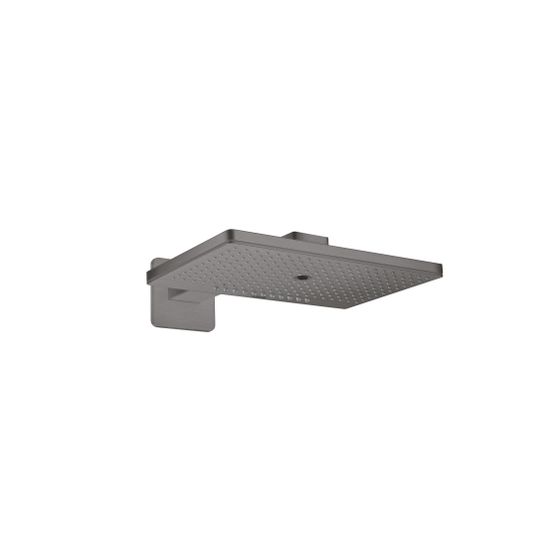 Hansgrohe AXOR ShowerSolutions Kopfbrause, 18l/min, 460x300mm, 3jet, Brausearm, softsquare Rosette, Brushed Black Chrome