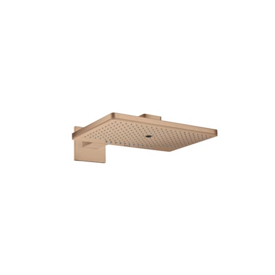 Hansgrohe AXOR ShowerSolutions Kopfbrause, 18l/min, 460x300mm, 3jet, Brausearm, eckiger Rosette, Brushed Red Gold