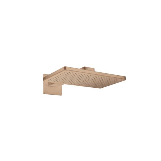 Hansgrohe AXOR ShowerSolutions Kopfbrause, 19l/min, 460x300mm, 1jet, Brausearm, eckiger Rosette, Brushed Red Gold