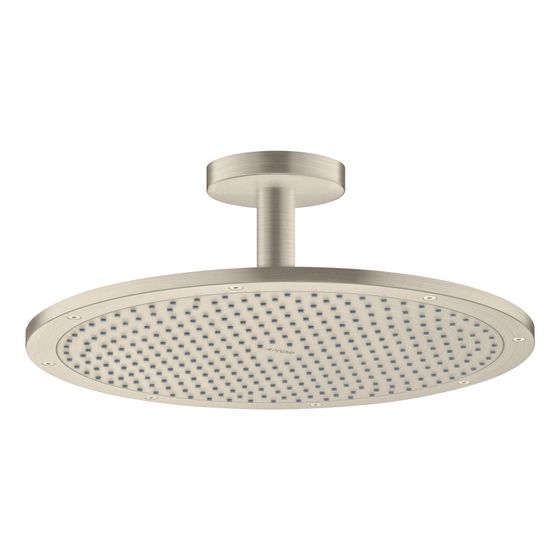 Hansgrohe AXOR ShowerSolutions Kopfbrause 350mm, 24,6l/min, 1jet, Deckenanschluss, Brushed Nickel