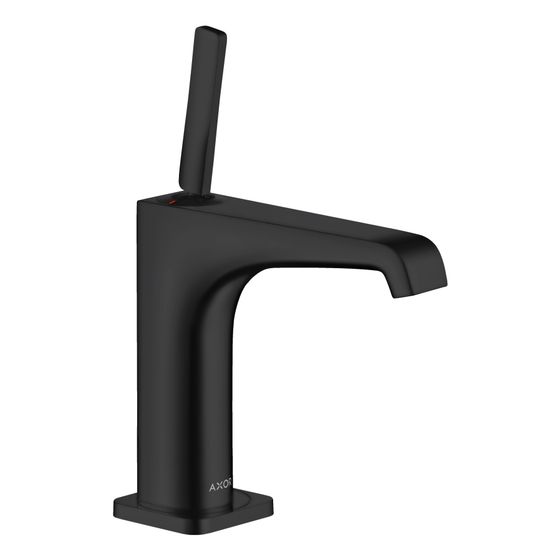 Hansgrohe AXOR Citterio E Einhebel-Waschtischmischer 130mm, Pin-Griff, Ablaufgarnitur, Mattschwarz