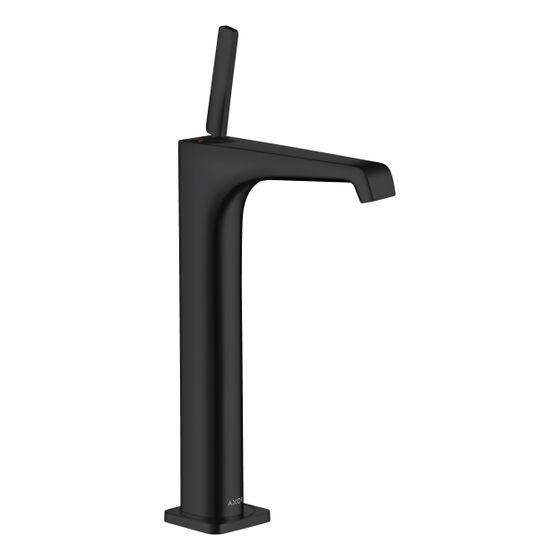 Hansgrohe AXOR Citterio E Einhebel-Waschtischmischer 250mm, Pin-Griff, Ablaufgarnitur für AufsatzWT, Mattschwarz