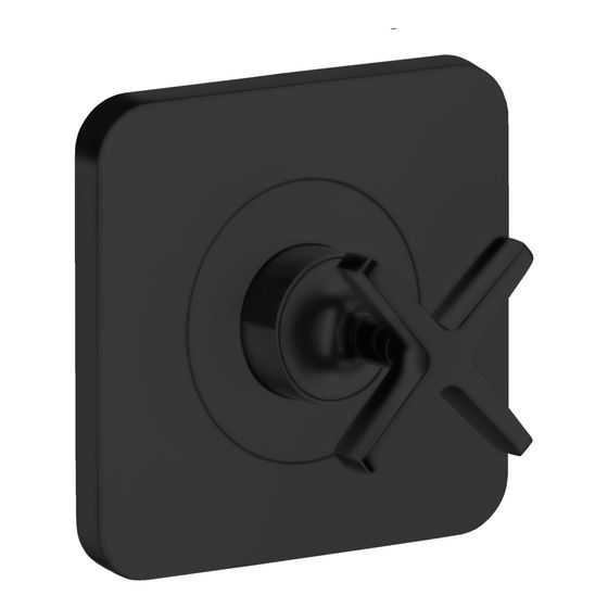 Hansgrohe AXOR Absperrventil Citterio E UP, 120x120mm, gerade, Mattschwarz