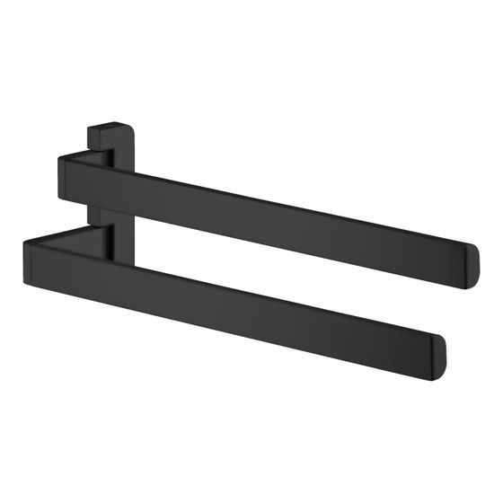 Hansgrohe AXOR Universal Softsquare Handtuchhalter zweiarmig, 409mm, Metall, Mattschwarz