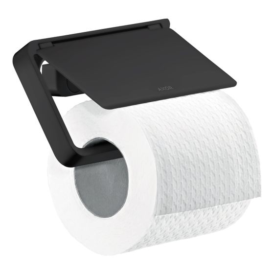 Hansgrohe AXOR Universal Softsquare Toilettenpapierhalter, Deckel, Mattschwarz
