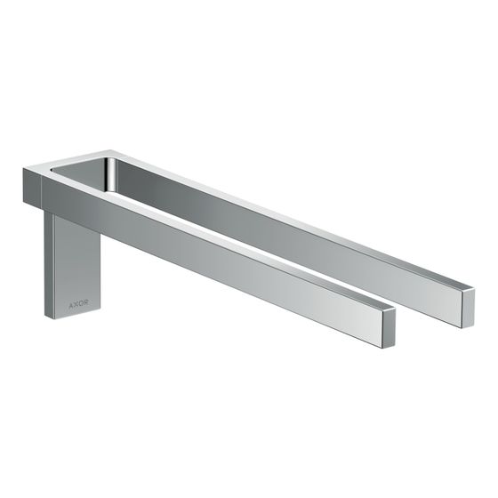 Hansgrohe AXOR Universal Rectangular Handtuchhalter zweiarmig, 381mm, Metall, Chrom