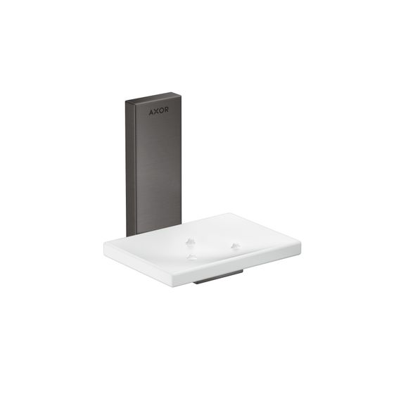 Hansgrohe AXOR Universal Rectangular Seifenschale, 110x110x107mm, Glas/Metall, Brushed Black Chrome