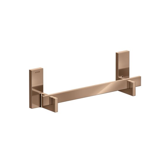 Hansgrohe AXOR Universal Rectangular Haltestange 340mm, 300mm Bohrabstand, Polished Red Gold