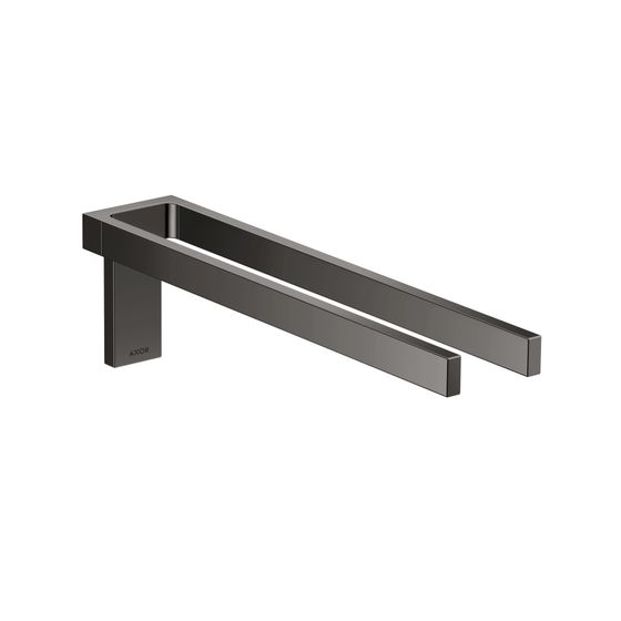 Hansgrohe AXOR Universal Rectangular Handtuchhalter zweiarmig, 381mm, Metall, Polished Black Chrome