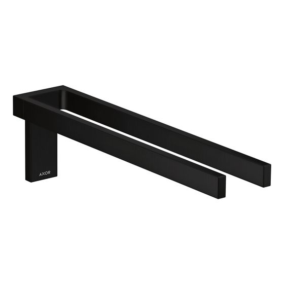 Hansgrohe AXOR Universal Rectangular Handtuchhalter zweiarmig, 381mm, Metall, Mattschwarz