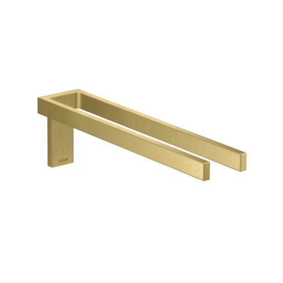 Hansgrohe AXOR Universal Rectangular Handtuchhalter zweiarmig, 381mm, Metall, Brushed Brass
