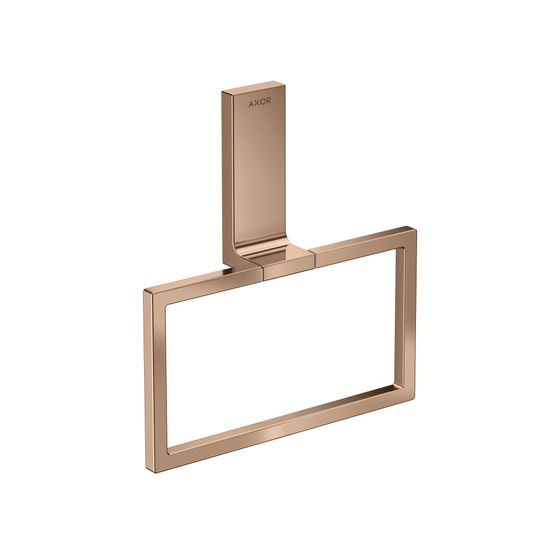 Hansgrohe AXOR Universal Rectangular Handtuchring, schwenkbar, Metall, Polished Red Gold