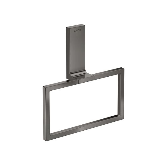 Hansgrohe AXOR Universal Rectangular Handtuchring, schwenkbar, Metall, Polished Black Chrome