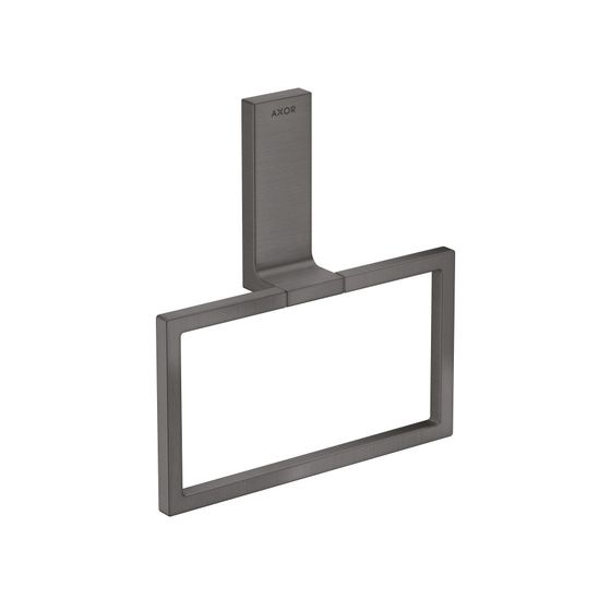 Hansgrohe AXOR Universal Rectangular Handtuchring, schwenkbar, Metall, Brushed Black Chrome