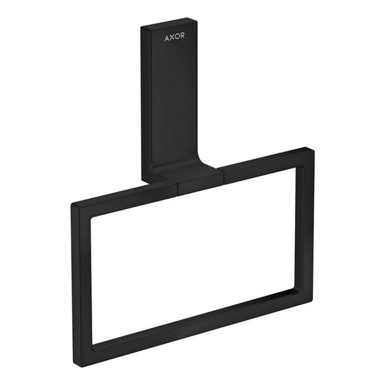 Hansgrohe AXOR Universal Rectangular Handtuchring, schwenkbar, Metall, Mattschwarz