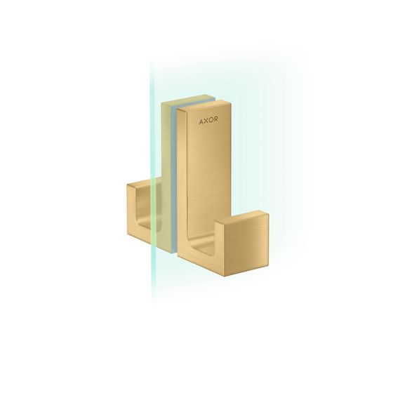 Hansgrohe AXOR Universal Rectangular Duschtürgriff, 6-12mm Glasstärke, Metall, Brushed Gold Optic