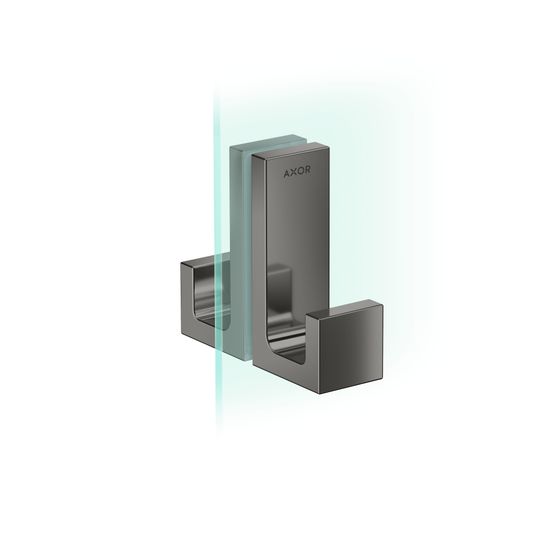 Hansgrohe AXOR Universal Rectangular Duschtürgriff, 6-12mm Glasstärke, Metall, Polished Black Chrome