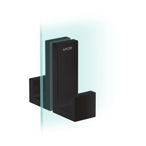 Hansgrohe AXOR Universal Rectangular Duschtürgriff, 6-12mm Glasstärke, Metall, Mattschwarz