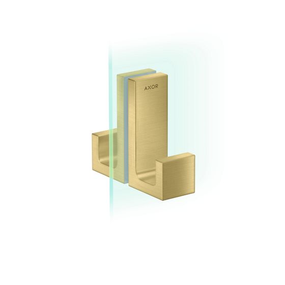 Hansgrohe AXOR Universal Rectangular Duschtürgriff, 6-12mm Glasstärke, Metall, Brushed Brass