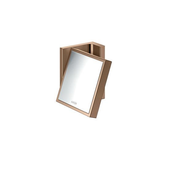 Hansgrohe AXOR Universal Rectangular Rasierspiegel, Wandmontage, neigbar, 120x110x80mm, Glas/Metall, Polished Red Gold