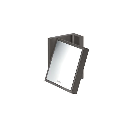 Hansgrohe AXOR Universal Rectangular Rasierspiegel, Wandmontage, neigbar, 120x110x80mm, Glas/Metall, Brushed Black Chrome